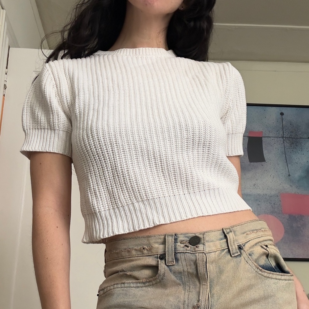 Fisherman knit sweater tee